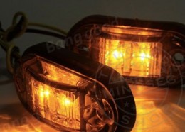 TruckerShop Helyzetjelző lámpa 12/24V (kis ívelt) ledes, sárga