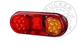 TruckerShop LED hátsó lámpa ovál 12/24V 3funkciós Jobb