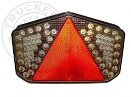 TruckerShop FULL LED hátsó lámpa 7 funkciós háromszög prizmával BAL 12V