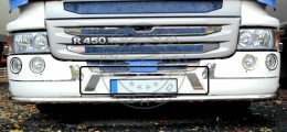 Scania Streamline inox lökhárító dísz rendszám köré