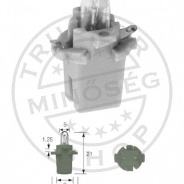 TruckerShop Műszerfal izzó 12V 1,2W B8,7d szürke