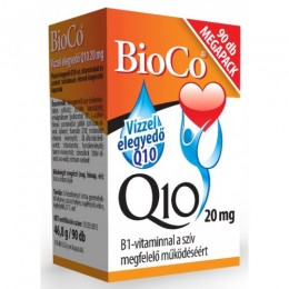 BioCo Vízzel elegyedő Q10 20mg B1-vitaminnal, 90 db kapszula