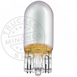 TruckerShop Üveg izzó 12V 5W sárga T10 KRÓM