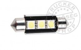 TruckerShop LED IZZÓ 12V SZOFITA 3 smd LED 36mm FEHÉR CANBUS