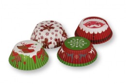 4 -féle színes karácsonyi muffin papír (100 db)