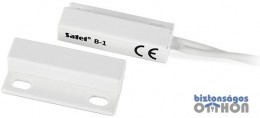Satel B-1 Mini ragasztható mágneses nyitásérzékelő, oldalsó kábelkivezetés, fehér