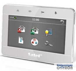 Satel INT-TSG-SSW 4.3&quot; érintőképernyős kezelő, ezüst előlap | ezüst keret | fehér hátlap