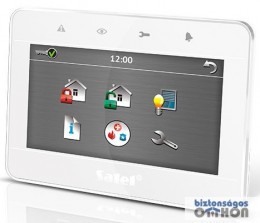 Satel INT-TSG-WSW 4.3&quot; érintőképernyős kezelő, fehér előlap | ezüst keret | fehér hátlap