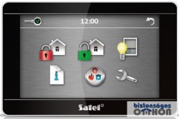 Satel INT-TSH-BSB 7&quot; érintőképernyős kezelő, fekete előlap | ezüst keret | fekete hátlap