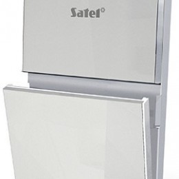 Satel INT-SF-SSW Partíciókezelő INTEGRA központokhoz, lenyíló billentyűzetvédővel, ezüst-ezüst-fehér