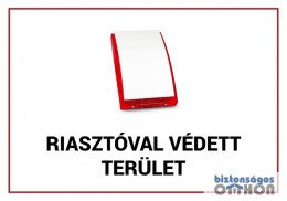 Nestron FTB-RVT01 Műanyag figyelmeztető tábla: &quot;Riasztóval védett terület&quot;, 210x300x1 mm