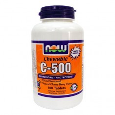 Now C-vitamin 500 mg cseresznye ízű rágótabletta, 100 db