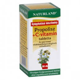 Naturland Propolisz + C-vitamin tabletta, 20 db