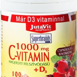 JutaVit C-Vitamin+D3 1000 mg csipkebogyó kivonattal, 100 tabletta