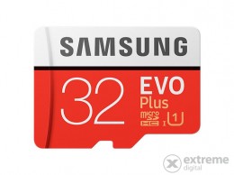 Samsung EVO Plus 32GB microSDHC UHS-I U1 95MB/s Full HD Memóriakártya adapterrel (MB-MC32GA)