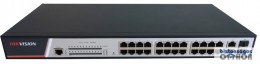 Hikvision DS-3E2326P 26 portos PoE switch | 24 PoE + 2 uplink port | teljesen menedzselhető