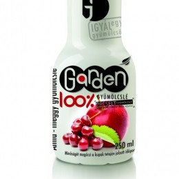 Garden Alma és meggy 100%-os préselt gyümölcslé, 250 ml