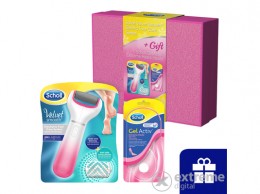 SCHOLL Velvet Smooth talpreszelő gyémántkristályos utántöltővel + GelActive talpbetét, nőknek