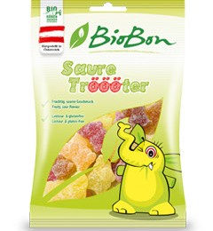 BioBon -PEZ Organikus savanykás gyümölcsös gumicukor, elefántos, 100 g