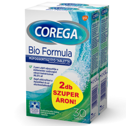 Corega Bio Formula műfogsortisztító tabletta 2x30x