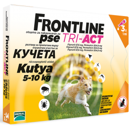 Frontline Tri-Act rácsepegtető oldat S kutyának 5-10 kg 3x1ml