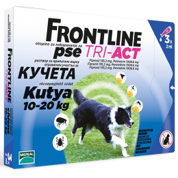 Frontline Tri-Act rácsepegtető oldat M kutyának 10-20 kg 3x2ml