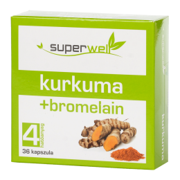 Superwell Kurkuma-Bromelain kapszula 36x