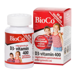 BioCo D3 vitamin 400 IU rágótabletta gyermeknek 60x