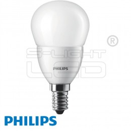 Philips LED E14 5.5W CorePro LEDluster 5.5-40W E14 827 P48 FR 470lm 2700K opál kisgömb 8718696474891