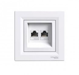 Schneider Electric ASFORA 2XRJ45 fehér számítógép csatlakozó EPH4400121