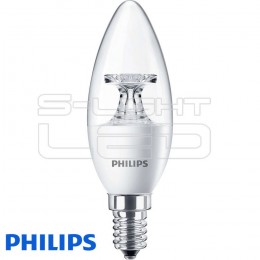 Philips LED E14 5.5W CorePro LEDcandle ND 5.5-40W E14 840 B35 CL 470lm 4000K gyertya clear 8718696543405