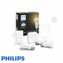 Philips Hue White Ambiance készlet (3 db E27, fényerőszabályozó, bridge)