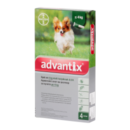 Advantix rácsepegtető oldat 4 kg alatti kutyának 4x