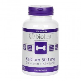 Bioheal Kalcium 500 mg + D3 + K2 filmtabletta 70x