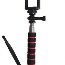 SEC-CAM SJ/GP-115, 90cm tartóteleszkópos MONOPOD (szelfibot), mobiltelefontartó kerettel - SJCAM és GoPro akciókamerához, mobiltelefonokhoz - SJCAM SJ4000, SJ5000, X1000 sorozatokhoz