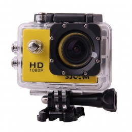 SEC-CAM SJCAM SJ4000, akciókamera, sportkamera, EREDETI gyári modell, FULL HD 1080p (30fps) videó, 12MP kép, vízálló tokban, 170°, színes LCD, OSD, akkuval, alap felszerelő készlettel - GYÁRI EREDETI - SÁRGA