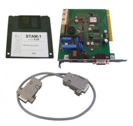 Satel STAM1BT STAM-1 távfelügyleti szoftver (DOS) + PCI buszos telefonos vevőkártyával.