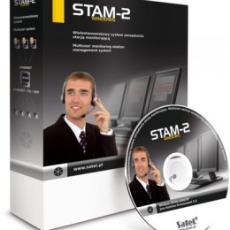 Satel STAM2BS STAM-2 távfelügyeleti szoftver (3 munkaállomás licenc), szoftver védelmi USB kulcs