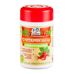 1X1 Vitaday C-vitamin 500 mg rágótabletta csipkebogyó 60x