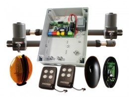 Proteco KIT-LEADER3 - 230V, Orsós kapumozgató kit kétszárnyas kapukhoz, 2db Leader motor jobbos és balos, 300 mm löket, max 2m-es kapuszárnyakhoz