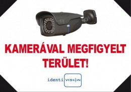 identivision ICA-FMA4/F, kamerás figyelmeztető MATRICA, A4, fekvő