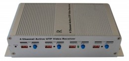 identivision ICA-BAR4, 4 csatornás aktív video balun, VEVŐ egység, analóg kamerákhoz