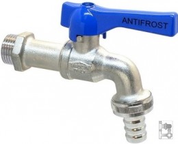 TECNOVIELLE 3/4" kerti csap tömlővéggel