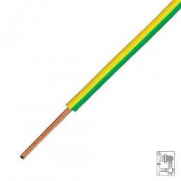 1,5mm2 Mcu (H07V-U) vezeték zöld-sárga