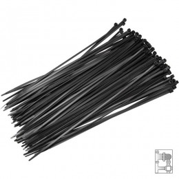 Tracon 280*4,5mm kábelkötegelő fekete