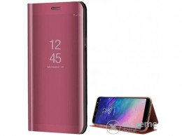 GIGAPACK Mirror View Case álló műbőr tok Samsung Galaxy A6+ (2018) SM-A605F készülékhez, rozéarany