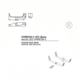 LED PROFIL VARIO 30-1 CLAMP LED VARIO30 FEHÉR