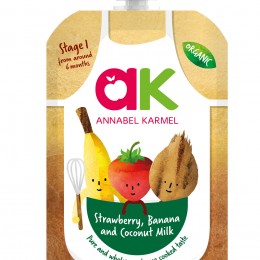Annabel Karmel Kókusztejes bio almás-banánpüré eperrel 100 g
