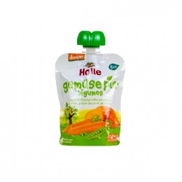 Holle Bio sárgarépás-édesburgonyás finomság borsóval 90 g