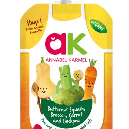 Annabel Karmel Bio brokkolis-répás-sütőtökpüré csicseriborsóval 100 g